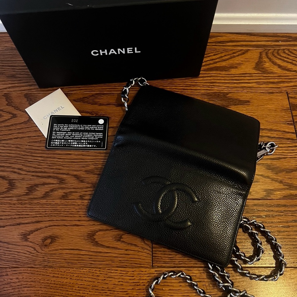 CHANEL Black Caviar Leather WOC Bag